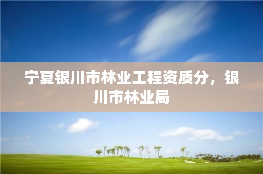 宁夏银川市林业工程资质分，银川市林业局