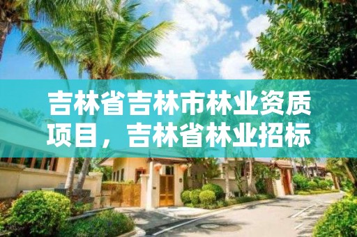 吉林省吉林市林业资质项目，吉林省林业招标网