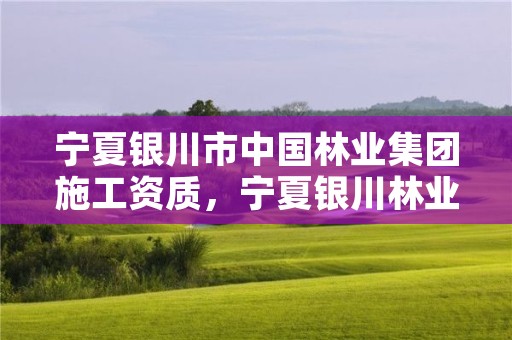 宁夏银川市中国林业集团施工资质，宁夏银川林业局