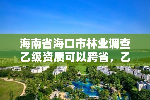 海南省海口市林业调查乙级资质可以跨省，乙级林业调查规划设计资质