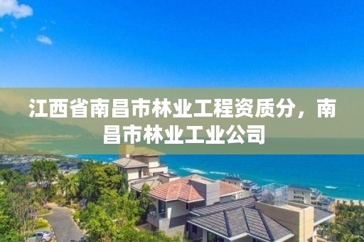 江西省南昌市林业工程资质分，南昌市林业工业公司