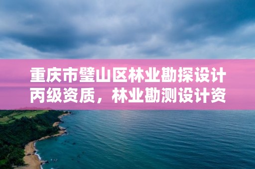 重庆市璧山区林业勘探设计丙级资质，林业勘测设计资质