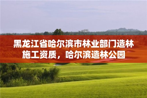 黑龙江省哈尔滨市林业部门造林施工资质，哈尔滨造林公园