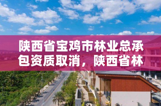 陕西省宝鸡市林业总承包资质取消，陕西省林业局工程项目