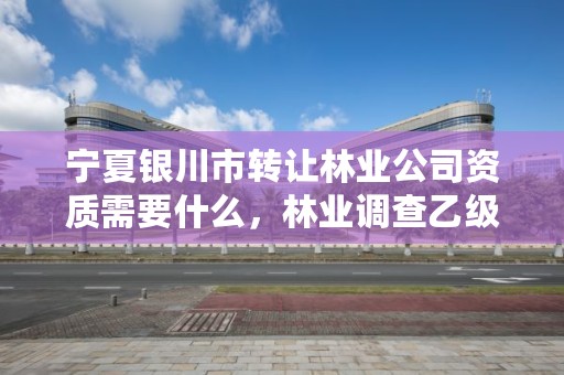 宁夏银川市转让林业公司资质需要什么，林业调查乙级资质转让