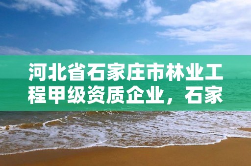 河北省石家庄市林业工程甲级资质企业，石家庄林业厅