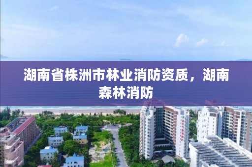 湖南省株洲市林业消防资质，湖南森林消防