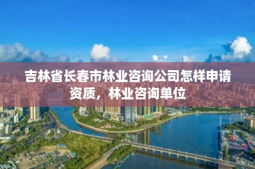 吉林省长春市林业咨询公司怎样申请资质，林业咨询单位