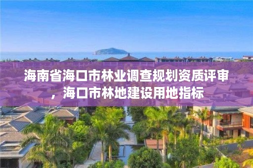 海南省海口市林业调查规划资质评审，海口市林地建设用地指标