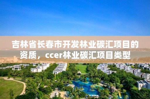 吉林省长春市开发林业碳汇项目的资质，ccer林业碳汇项目类型