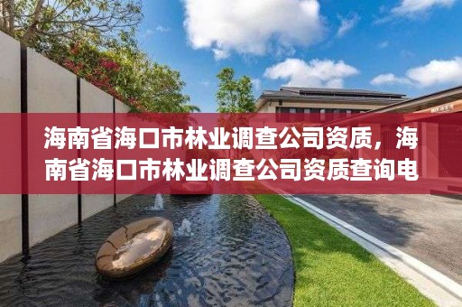 海南省海口市林业调查公司资质，海南省海口市林业调查公司资质查询电话