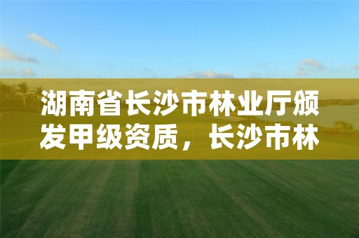 湖南省长沙市林业厅颁发甲级资质，长沙市林业局下属单位