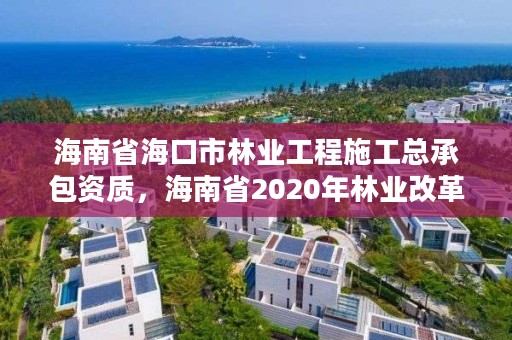 海南省海口市林业工程施工总承包资质，海南省2020年林业改革发展资金用途