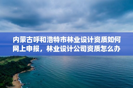 内蒙古呼和浩特市林业设计资质如何网上申报，林业设计公司资质怎么办