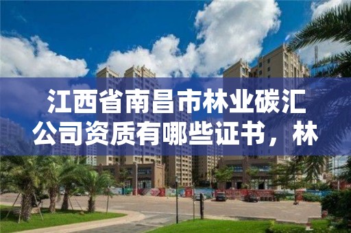 江西省南昌市林业碳汇公司资质有哪些证书，林业碳汇项目公司