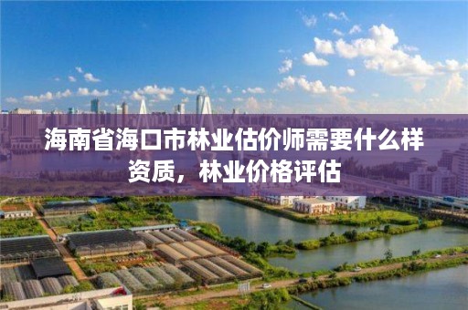 海南省海口市林业估价师需要什么样资质，林业价格评估