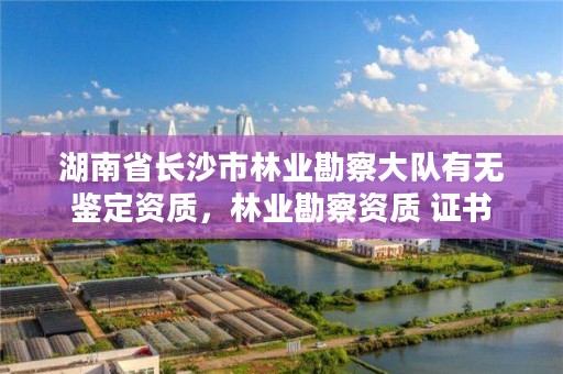 湖南省长沙市林业勘察大队有无鉴定资质，林业勘察资质 证书