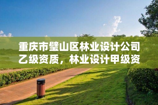 重庆市璧山区林业设计公司乙级资质，林业设计甲级资质