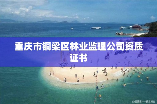 重庆市铜梁区林业监理公司资质证书