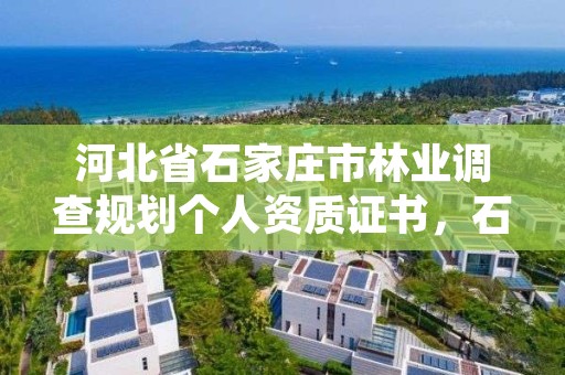 河北省石家庄市林业调查规划个人资质证书，石家庄林业局招标