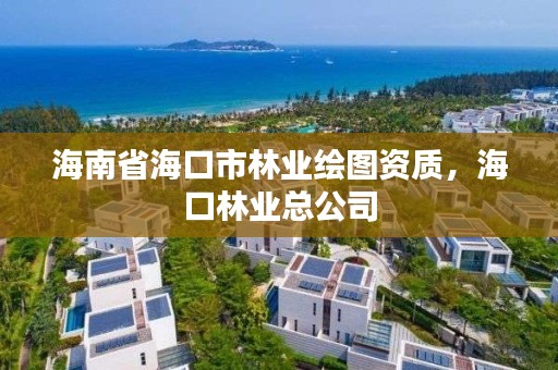 海南省海口市林业绘图资质，海口林业总公司