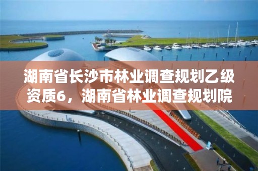 湖南省长沙市林业调查规划乙级资质6，湖南省林业调查规划院