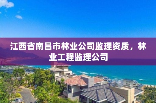 江西省南昌市林业公司监理资质，林业工程监理公司