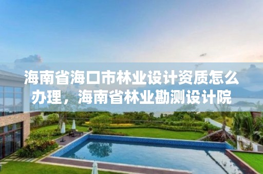 海南省海口市林业设计资质怎么办理，海南省林业勘测设计院