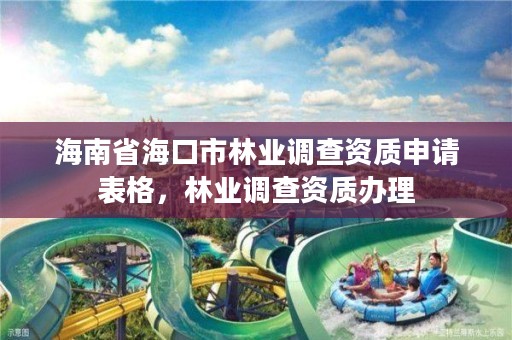 海南省海口市林业调查资质申请表格，林业调查资质办理