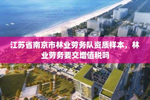 江苏省南京市林业劳务队资质样本，林业劳务要交增值税吗