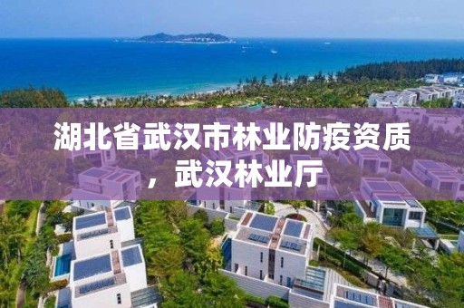 湖北省武汉市林业防疫资质，武汉林业厅