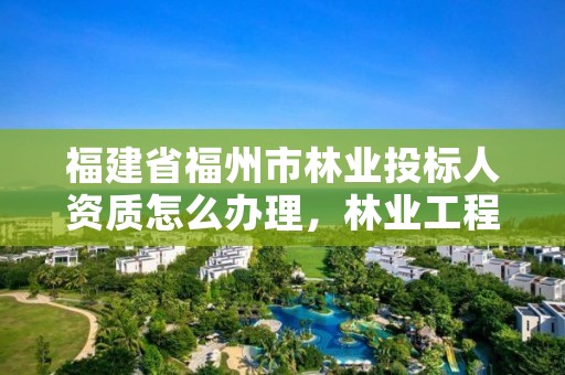 福建省福州市林业投标人资质怎么办理，林业工程招投标