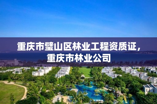 重庆市璧山区林业工程资质证，重庆市林业公司