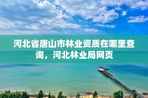 河北省唐山市林业资质在哪里查询，河北林业局网页