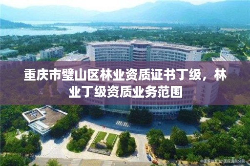 重庆市璧山区林业资质证书丁级，林业丁级资质业务范围