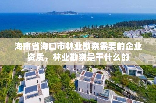 海南省海口市林业勘察需要的企业资质，林业勘察是干什么的