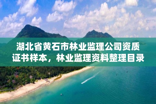 湖北省黄石市林业监理公司资质证书样本，林业监理资料整理目录