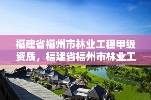 福建省福州市林业工程甲级资质，福建省福州市林业工程甲级资质有哪些