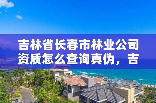 吉林省长春市林业公司资质怎么查询真伪，吉林长春林业局电话