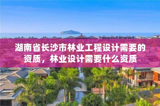 湖南省长沙市林业工程设计需要的资质，林业设计需要什么资质