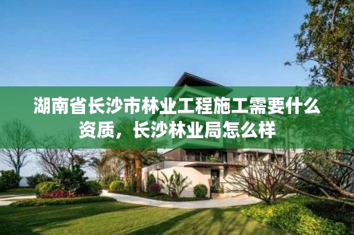 湖南省长沙市林业工程施工需要什么资质，长沙林业局怎么样