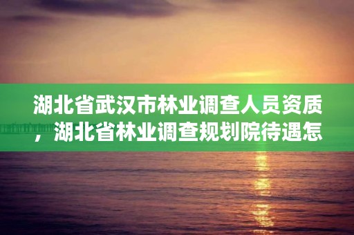 湖北省武汉市林业调查人员资质，湖北省林业调查规划院待遇怎么样