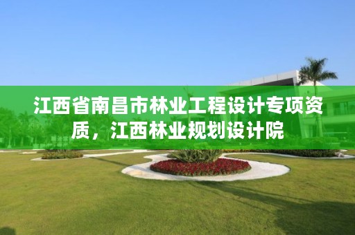 江西省南昌市林业工程设计专项资质，江西林业规划设计院