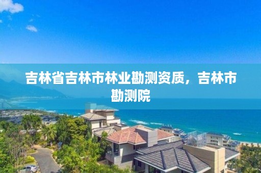 吉林省吉林市林业勘测资质，吉林市勘测院