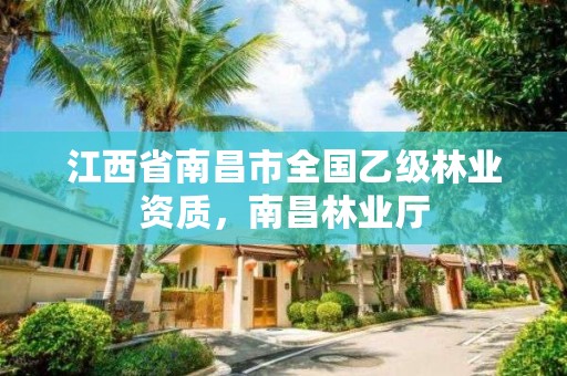 江西省南昌市全国乙级林业资质，南昌林业厅