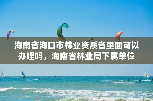 海南省海口市林业资质省里面可以办理吗，海南省林业局下属单位