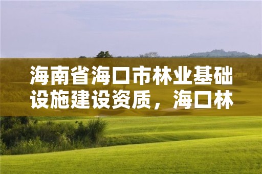 海南省海口市林业基础设施建设资质，海口林业总公司