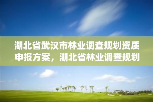 湖北省武汉市林业调查规划资质申报方案，湖北省林业调查规划院宿舍