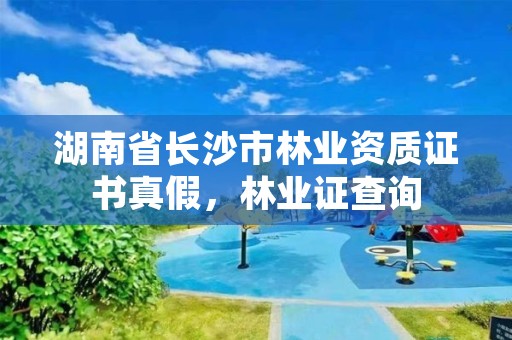 湖南省长沙市林业资质证书真假，林业证查询