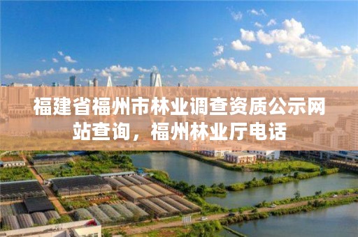 福建省福州市林业调查资质公示网站查询，福州林业厅电话